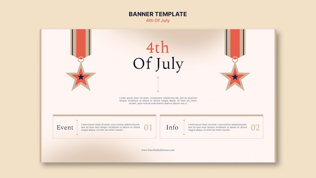 Kostenlose PSD 4. juli banner-template-design