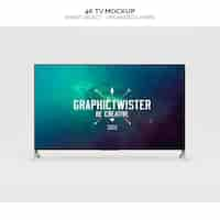 Kostenlose PSD 4k fernsehen mock-up