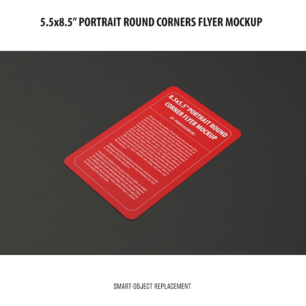 Kostenlose PSD 5,5x8,5 '' portrait flyer mockup