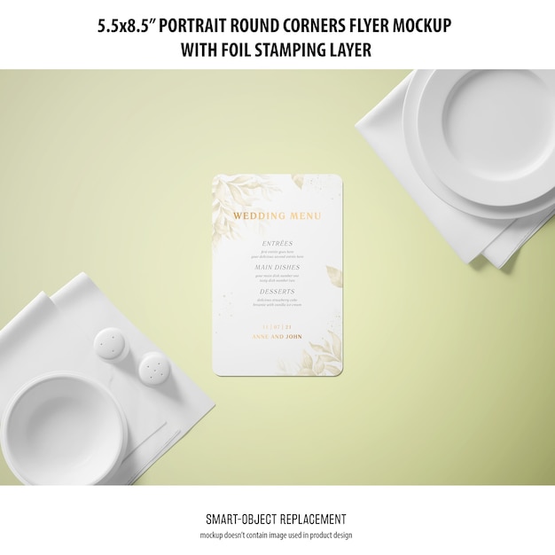 5,5x8,5 '' Portrait Flyer Mockup