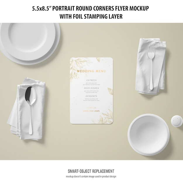 5,5x8,5 '' portrait flyer mockup