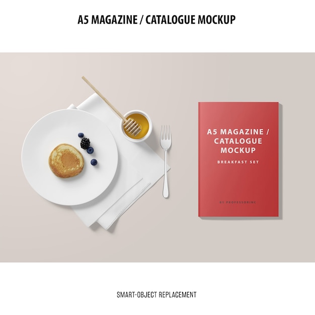 A5 Magazine Catalogue Mockup