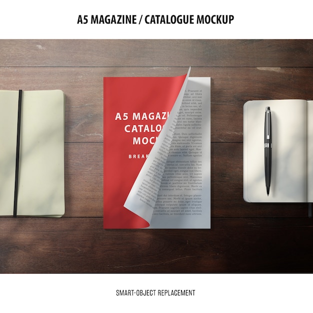 A5 Magazine Catalogue Mockup