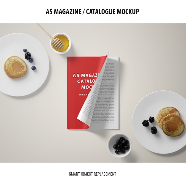 A5 magazine cover catalogue mockup