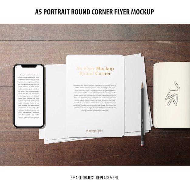 A5 round corner flyer modell