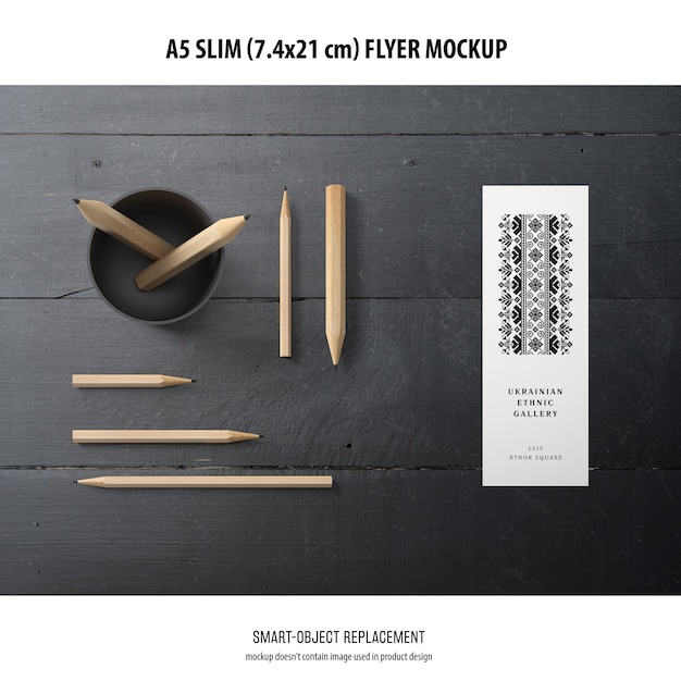 A5 slim flyer mockup