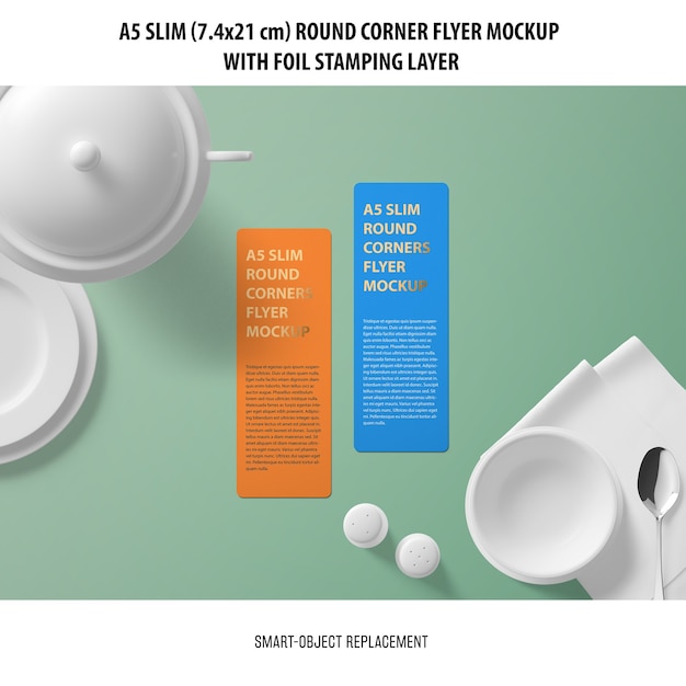 A5 slim flyer mockup