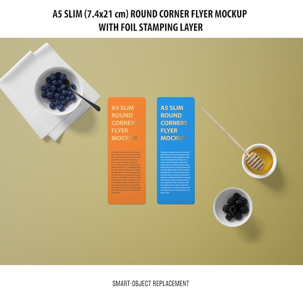 A5 slim flyer mockup