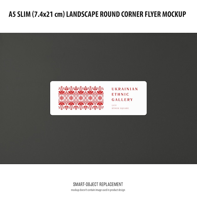 A5 Slim Landscape Flyer Mockup