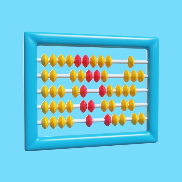 Kostenlose PSD abakus in 3d-darstellung