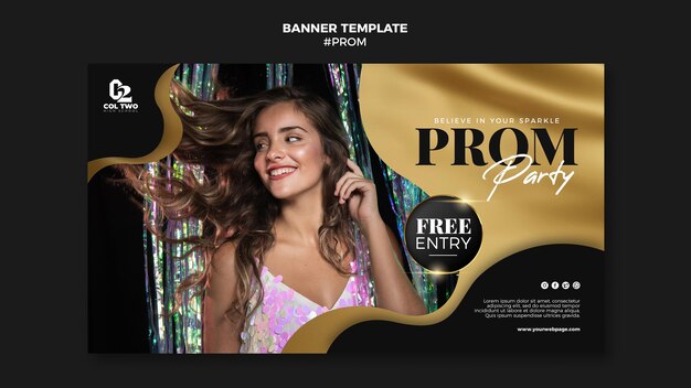 Abschlussball Party Party Banner Vorlage