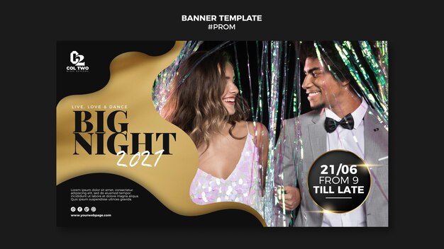 Abschlussball Party Party Banner Vorlage
