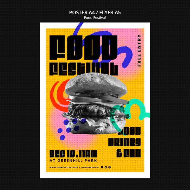 Abstract Food Festival Flyer Vorlage