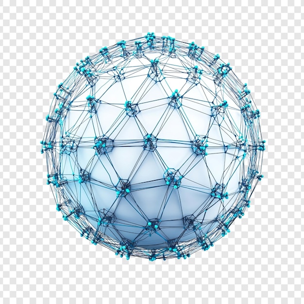 Abstract Geometrische Sphäre Netzwerkverbindung Visualisierung