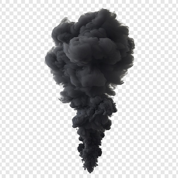 Abstract Schwarze Tinte Wolke Wirbel Ätherische Rauchwolke