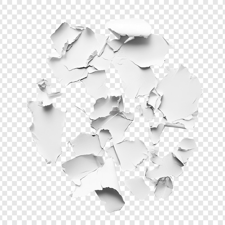 Kostenlose PSD abstract weiße textur zerrissene papierfragmente