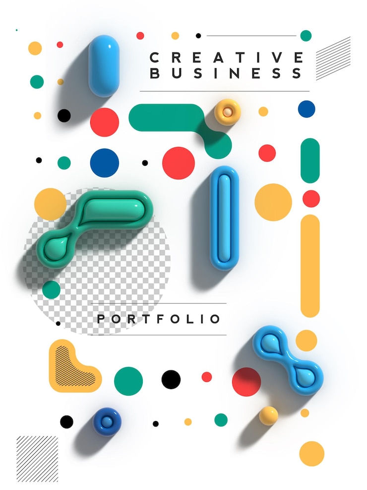 Kostenlose PSD abstrakter hintergrund digitale 3d-illustration posterdesign