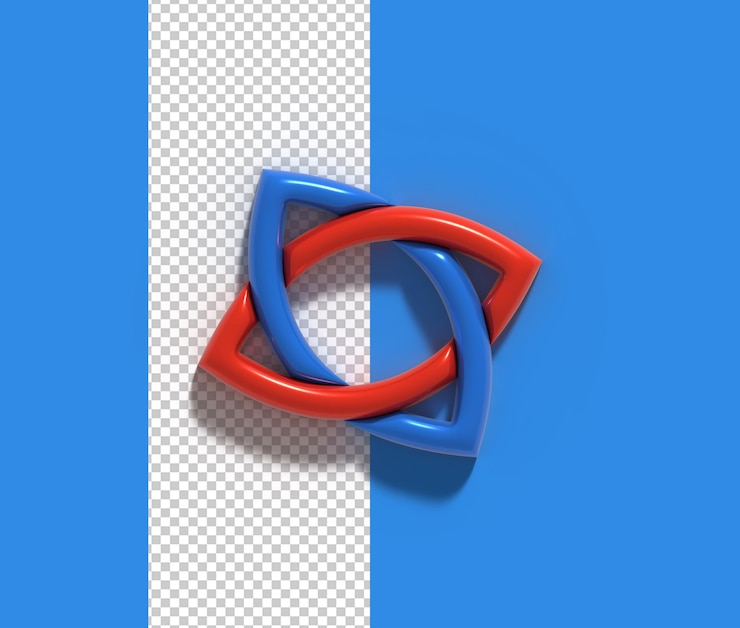 Kostenlose PSD abstraktes 3d-web-logo, typografisch, transparent, psd
