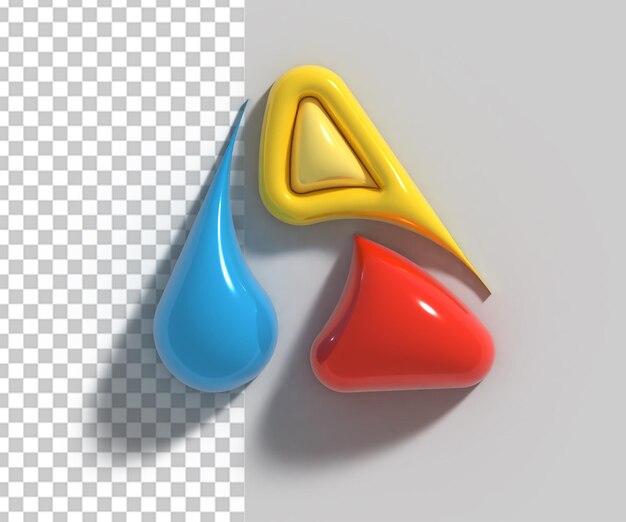 Abstraktes Web-Logo, typografisch, transparent, Psd