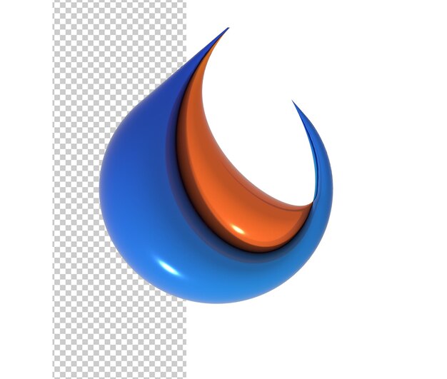 Abstraktes Web-Logo, typografisch, transparent, Psd