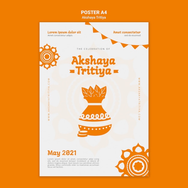 Akshaya tritiya plakatschablone