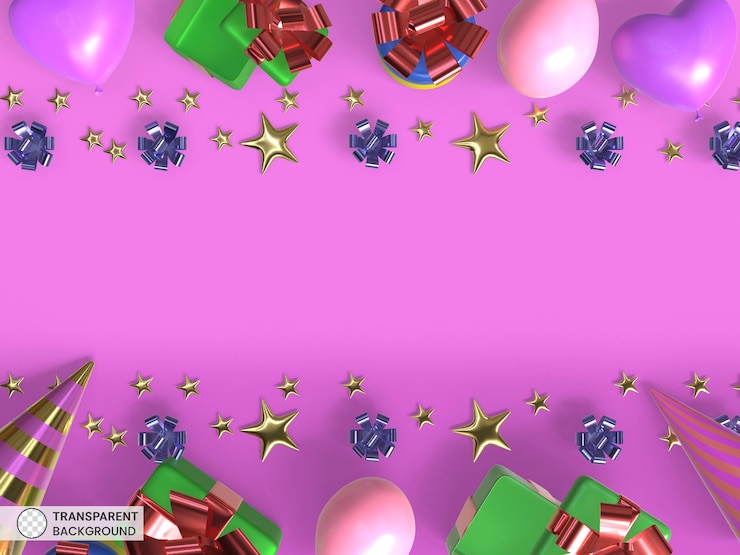 Kostenlose PSD alles gute zum geburtstag bunte luftballons symbol isoliert 3d render illustration