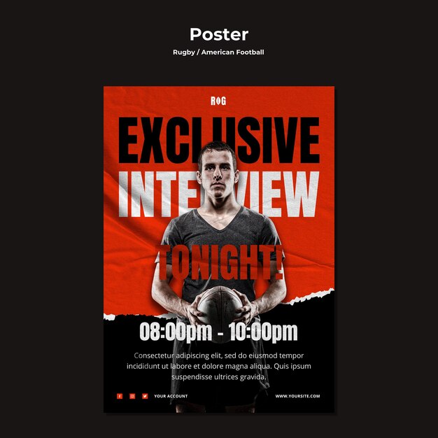 American Football Poster Vorlage