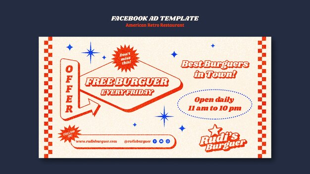 Amerikanische Retro-Restaurant-Vorlage