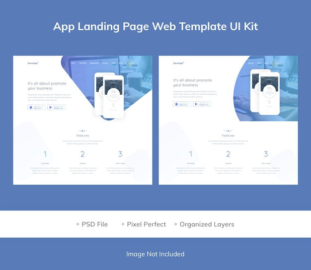 App-landingpage-webvorlagen-ui-kit