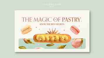 Kostenlose PSD aquarell-food-template-design