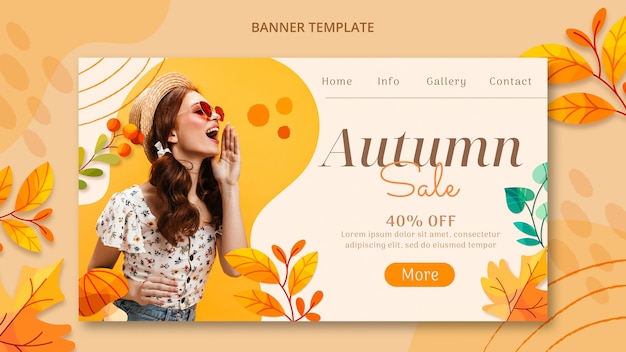 Aquarell-herbst-banner-template-design