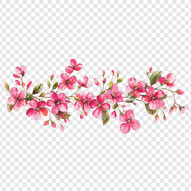 Aquarell Pink Blossom Zweig