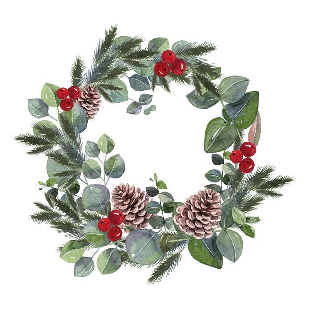 Aquarell Weihnachtselement isoliert