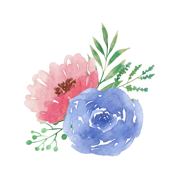 Aquarellblumen-illustration