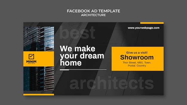 Architekturvorlage für flaches Design