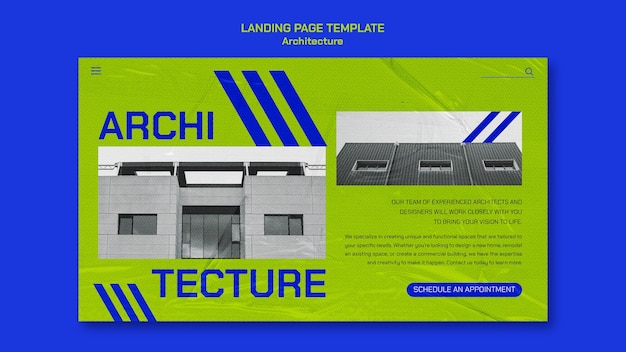 Kostenlose PSD architekturvorlage für flaches design