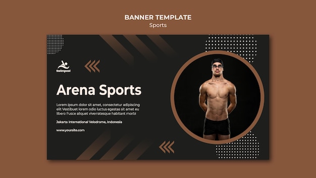 Kostenlose PSD arena sport banner web-vorlage