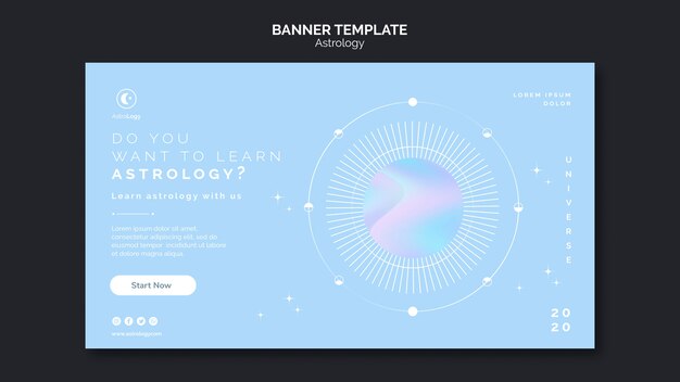 Astrologie-Banner-Vorlage