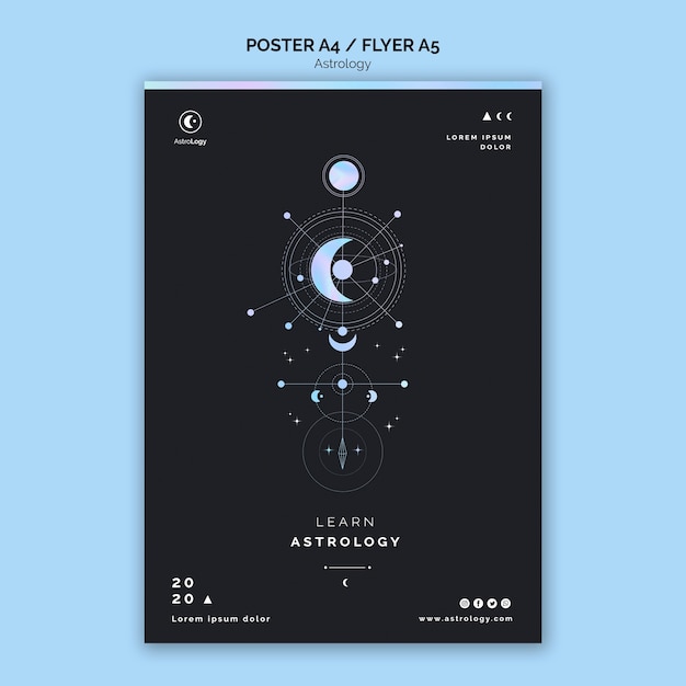 Astrologie Flyer Vorlage