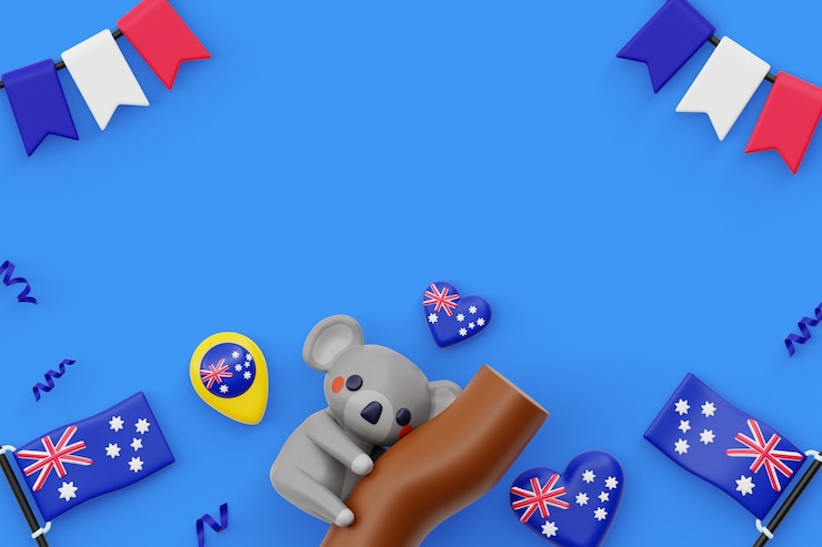 Kostenlose PSD australien tag hintergrund