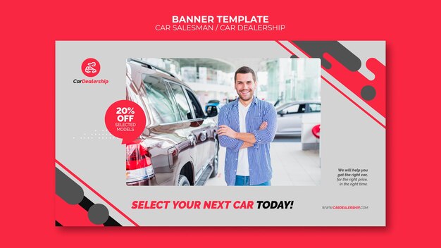 Autohaus-Banner-Vorlage mit Foto