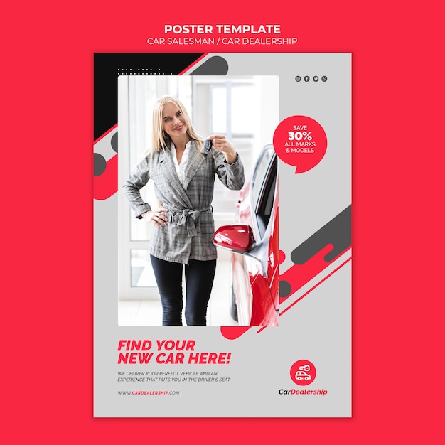 Autohaus Druckvorlage mit Foto