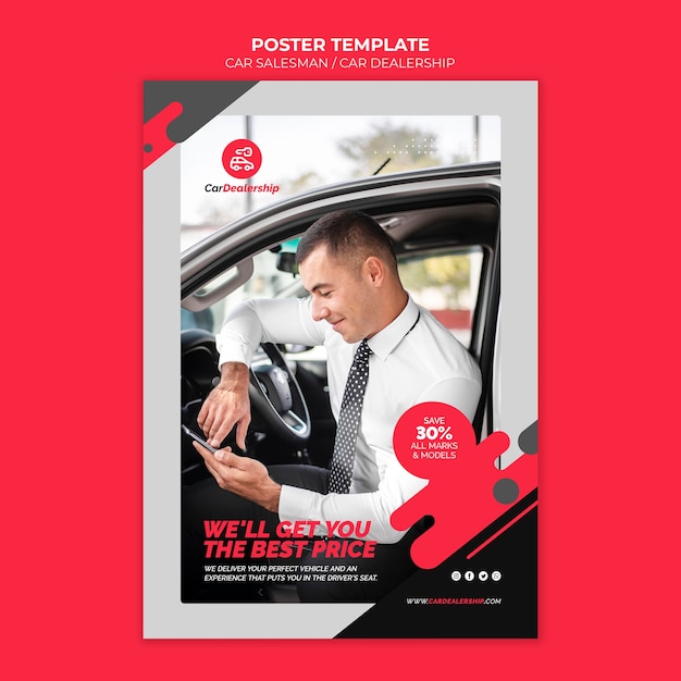 Autohaus Druckvorlage mit Foto