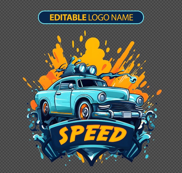 Kostenlose PSD autologo mit digitaler illustration