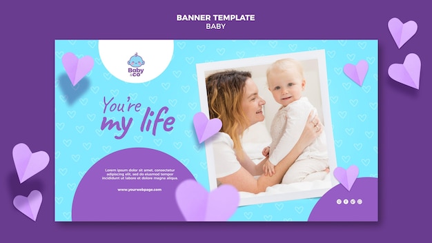 Kostenlose PSD baby foto banner vorlage