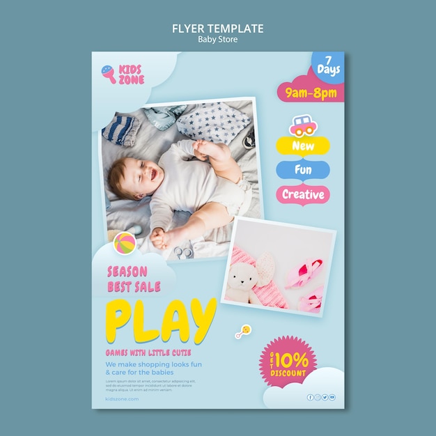 Baby store flyer vorlage