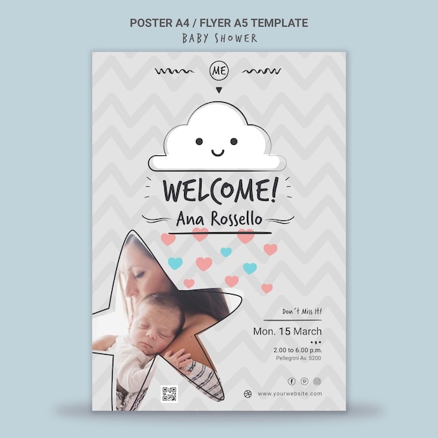Babyparty-Druckschablone