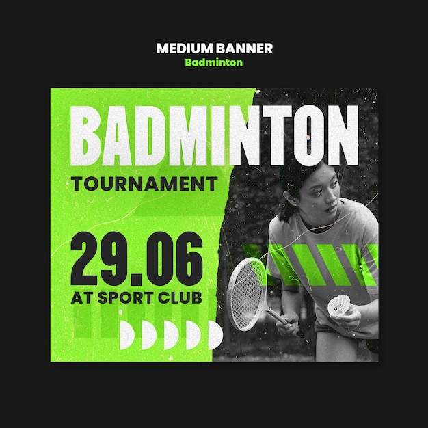 Badminton-vorlagenentwurf