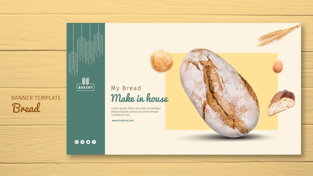 Kostenlose PSD bäckerei banner vorlage design