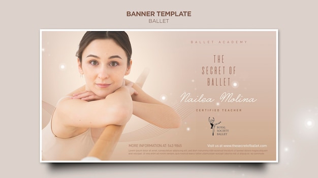 Ballerina konzept banner vorlage